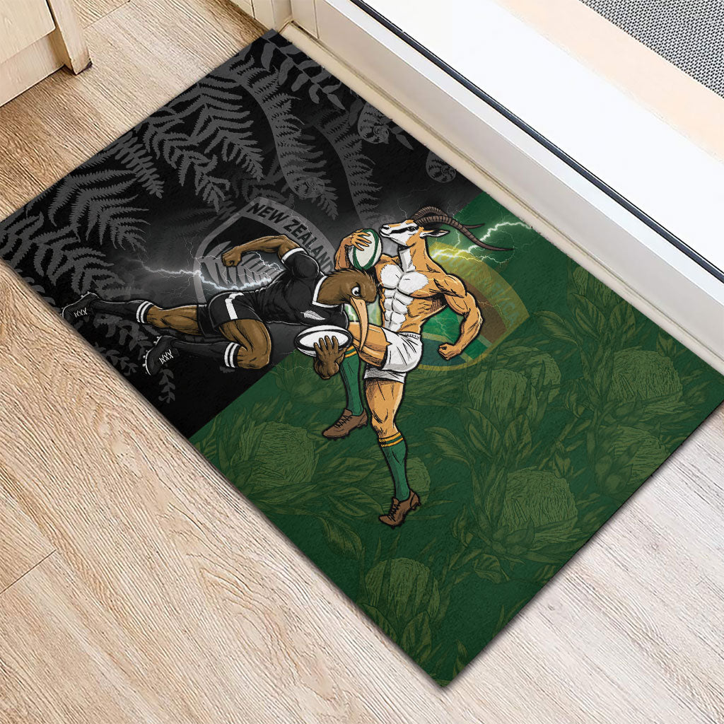 South Africa And New Zealand Rubber Doormat Springboks And Kiwis Rugby Rivalry