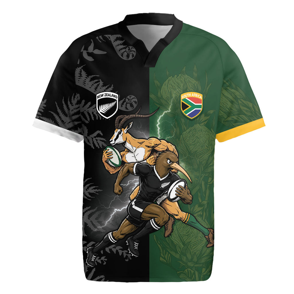 Custom South Africa And New Zealand Rugby Jersey Springboks And Kiwis Rugby Rivalry