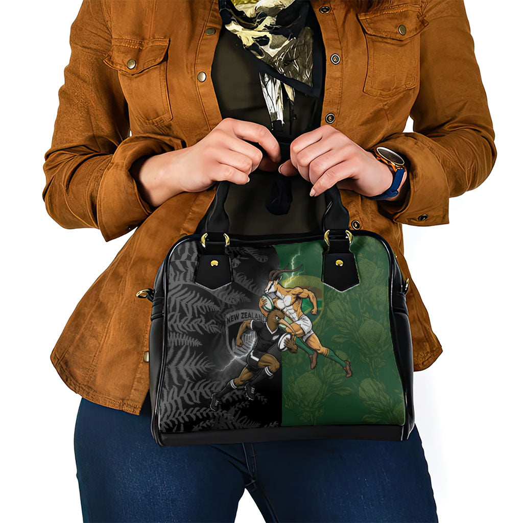 South Africa And New Zealand Shoulder Handbag Springboks And Kiwis Rugby Rivalry
