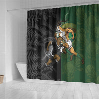 South Africa And New Zealand Shower Curtain Springboks And Kiwis Rugby Rivalry