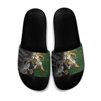 South Africa And New Zealand Slide Sandals Springboks And Kiwis Rugby Rivalry