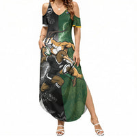 Custom South Africa And New Zealand Summer Maxi Dress Springboks And Kiwis Rugby Rivalry