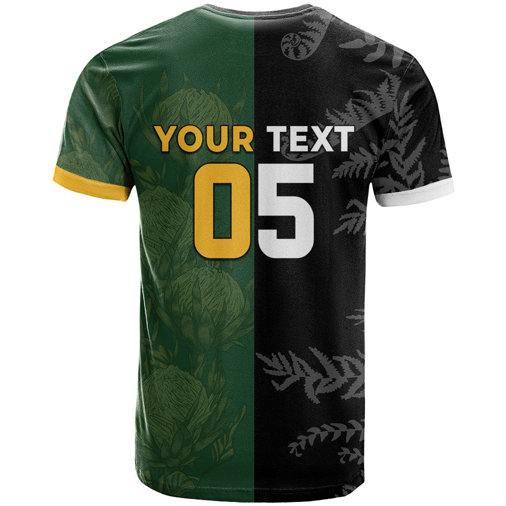 Custom South Africa And New Zealand T Shirt Springboks And Kiwis Rugby Rivalry