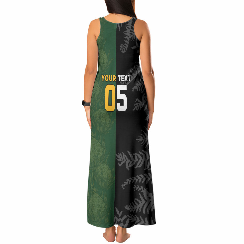Custom South Africa And New Zealand Tank Maxi Dress Springboks And Kiwis Rugby Rivalry