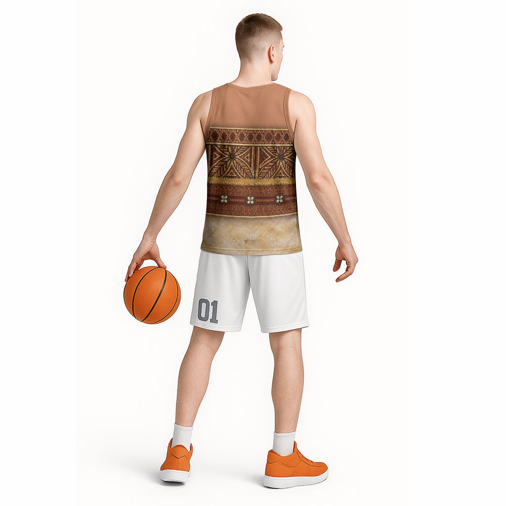 Polynesian Princess Inspired Cosplay Costume Basketball Jersey Traditional Tapa Pattern
