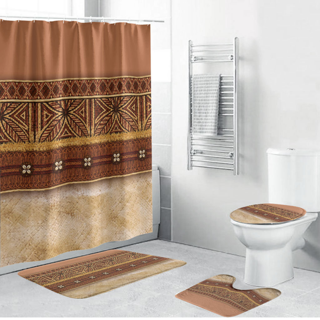 Polynesian Princess Inspired Cosplay Costume Bathroom Set Traditional Tapa Pattern