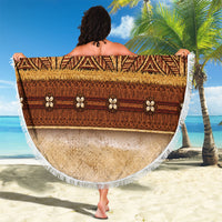 Polynesian Princess Inspired Cosplay Costume Beach Blanket Traditional Tapa Pattern