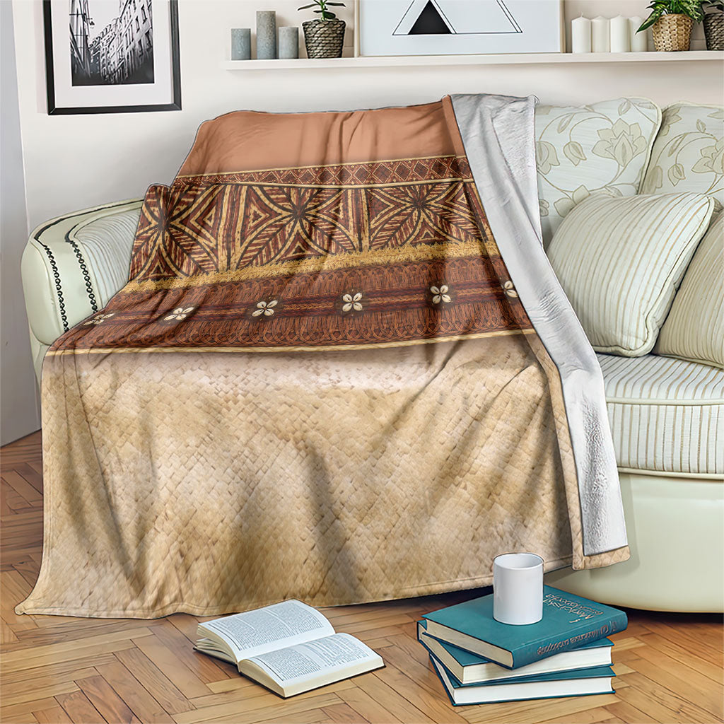 Polynesian Princess Inspired Cosplay Costume Blanket Traditional Tapa Pattern LT05 Brown - Polynesian Pride