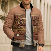 Polynesian Princess Inspired Cosplay Costume Bomber Puffer Jacket Traditional Tapa Pattern