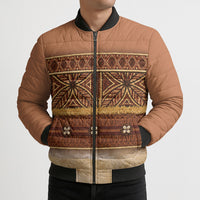 Polynesian Princess Inspired Cosplay Costume Bomber Puffer Jacket Traditional Tapa Pattern