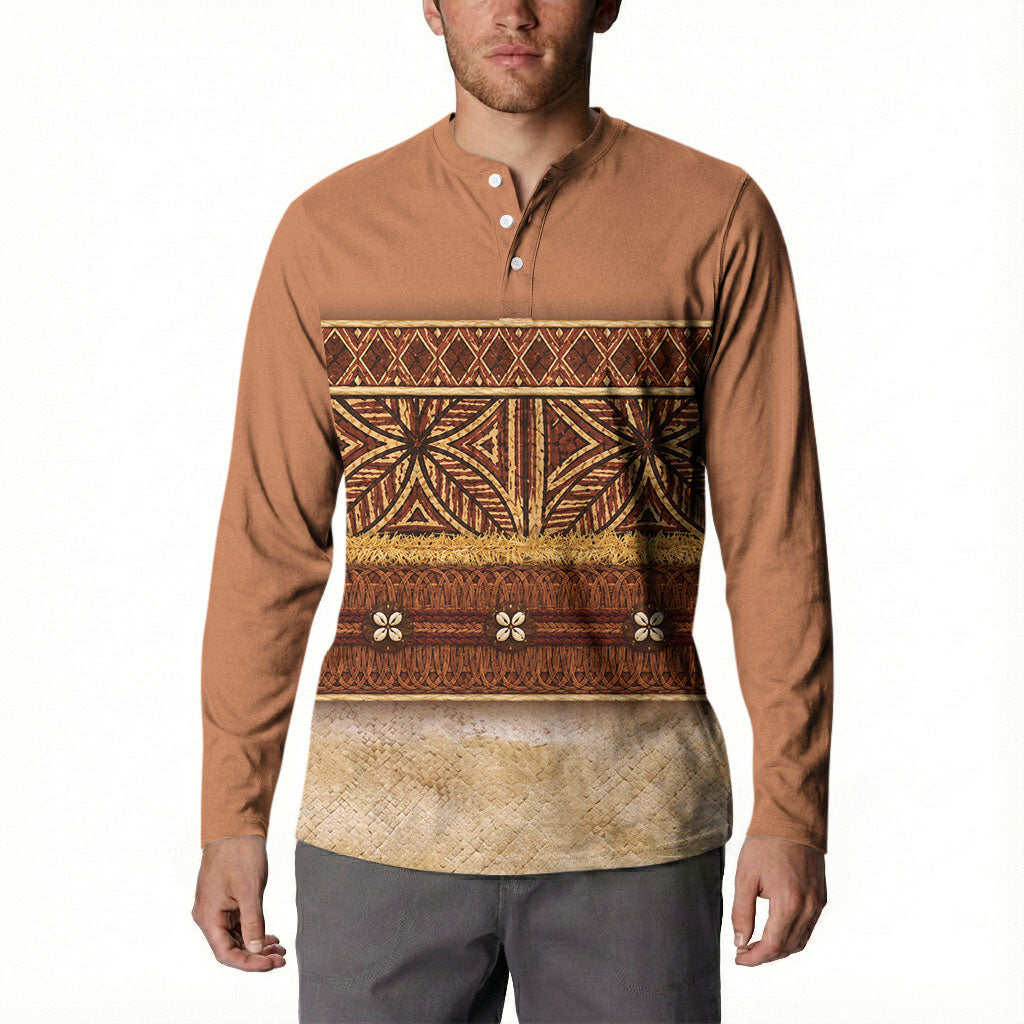 Polynesian Princess Inspired Cosplay Costume Button Sweatshirt Traditional Tapa Pattern
