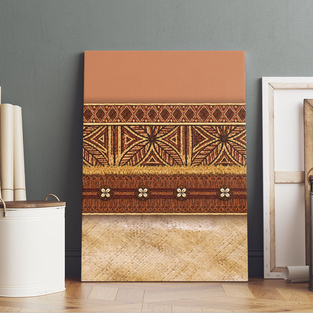 Polynesian Princess Inspired Cosplay Costume Canvas Wall Art Traditional Tapa Pattern
