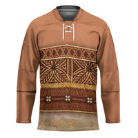 Polynesian Princess Inspired Cosplay Costume Hockey Jersey Traditional Tapa Pattern