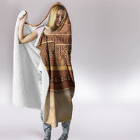Polynesian Princess Inspired Cosplay Costume Hooded Blanket Traditional Tapa Pattern