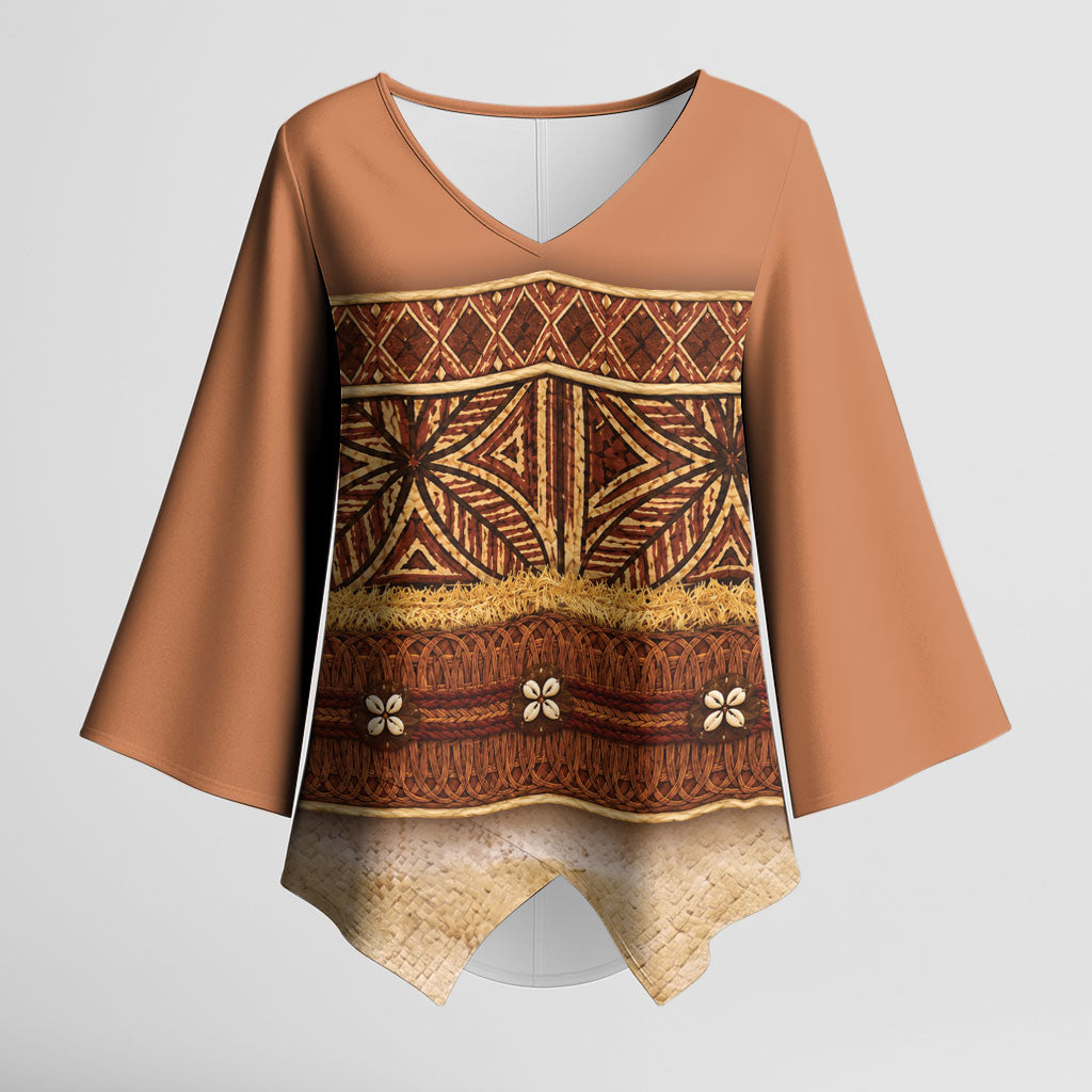 Polynesian Princess Inspired Cosplay Costume Kimono Sleeve Blouse Traditional Tapa Pattern