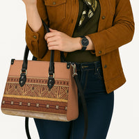 Polynesian Princess Inspired Cosplay Costume Leather Bag Traditional Tapa Pattern