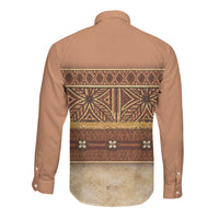 Polynesian Princess Inspired Cosplay Costume Long Sleeve Button Shirt Traditional Tapa Pattern