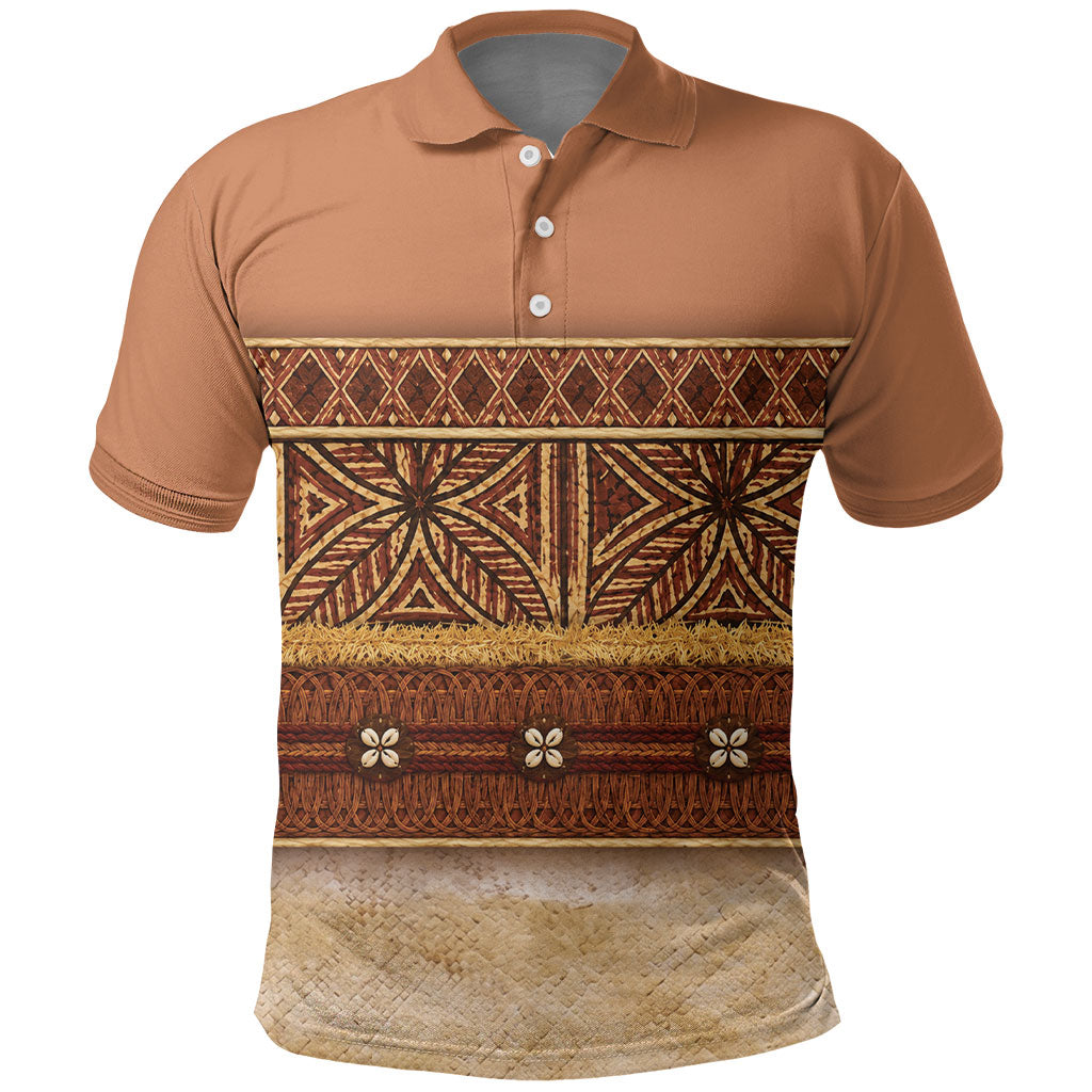 Polynesian Princess Inspired Cosplay Costume Polo Shirt Traditional Tapa Pattern