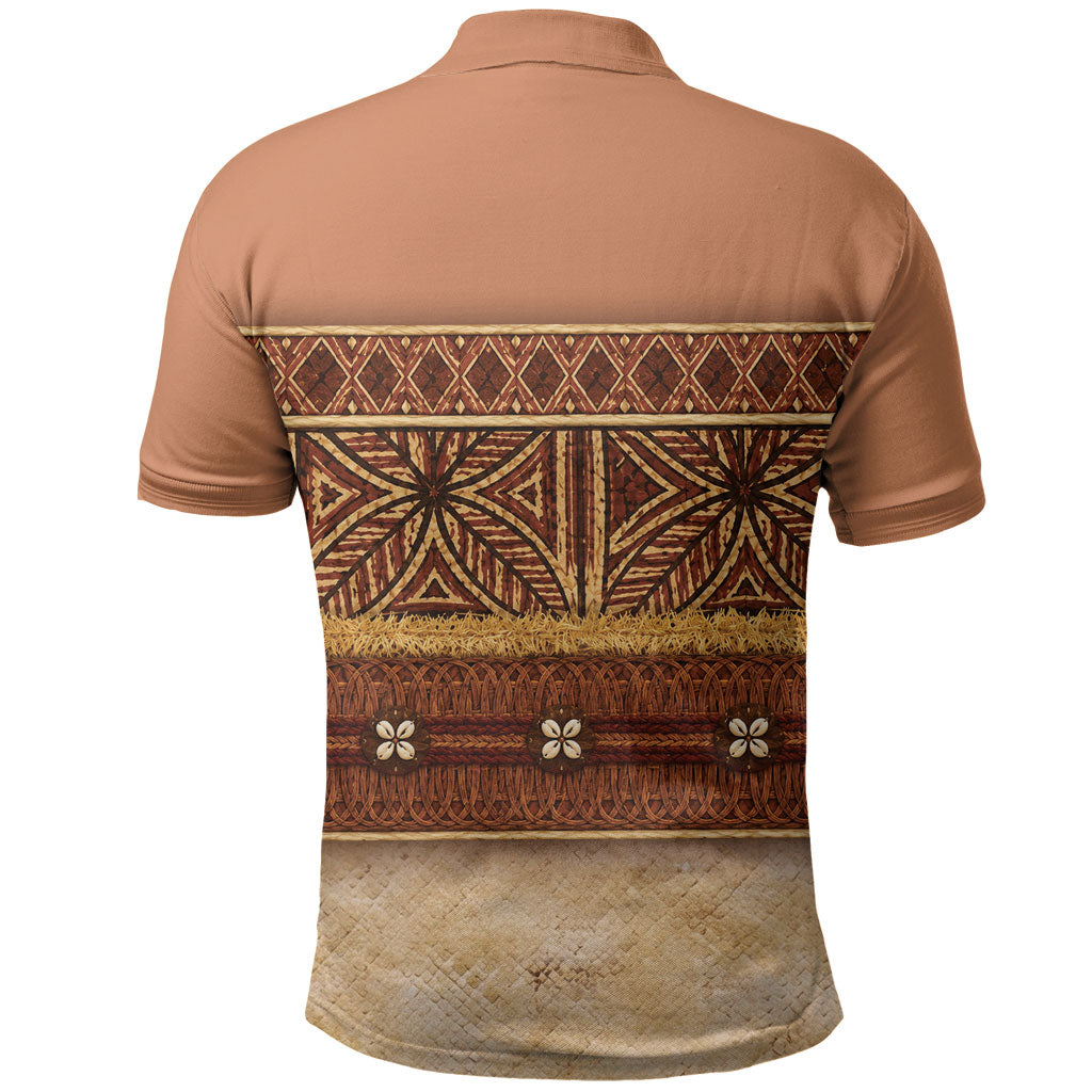 Polynesian Princess Inspired Cosplay Costume Polo Shirt Traditional Tapa Pattern