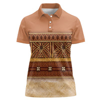 Polynesian Princess Inspired Cosplay Costume Women Polo Shirt Traditional Tapa Pattern