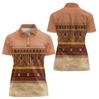Polynesian Princess Inspired Cosplay Costume Women Polo Shirt Traditional Tapa Pattern