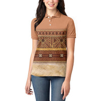 Polynesian Princess Inspired Cosplay Costume Women Polo Shirt Traditional Tapa Pattern