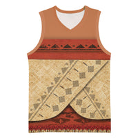 Island Elder Inspired Costume Basketball Jersey Polynesian Tribal Pattern