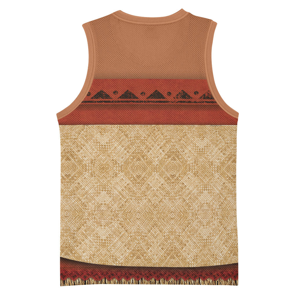 Island Elder Inspired Costume Basketball Jersey Polynesian Tribal Pattern