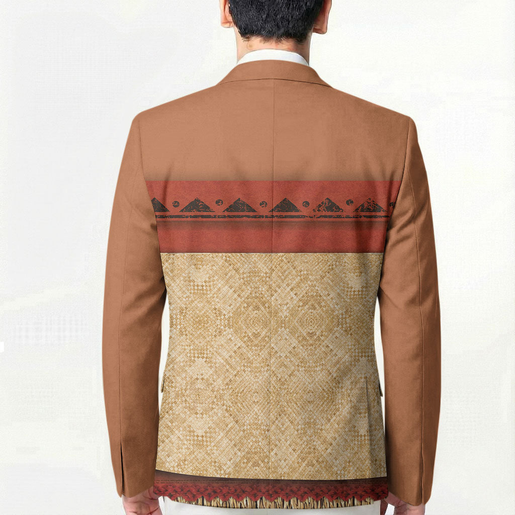 Island Elder Inspired Costume Blazer Polynesian Tribal Pattern