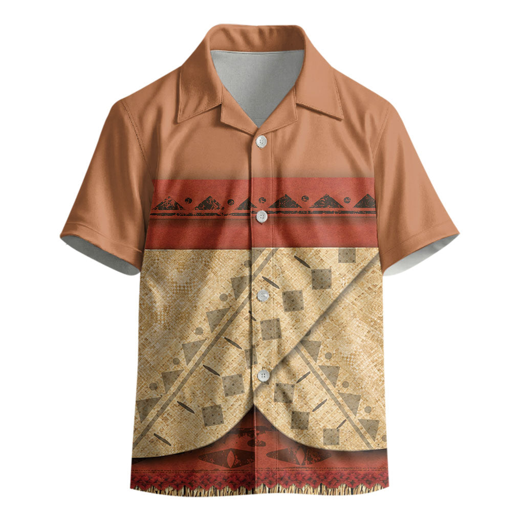 Island Elder Inspired Costume Kid Hawaiian Shirt Polynesian Tribal Pattern