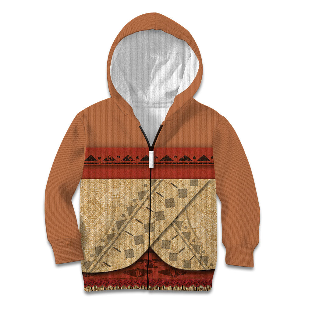 Island Elder Inspired Costume Kid Hoodie Polynesian Tribal Pattern