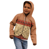 Island Elder Inspired Costume Kid Hoodie Polynesian Tribal Pattern