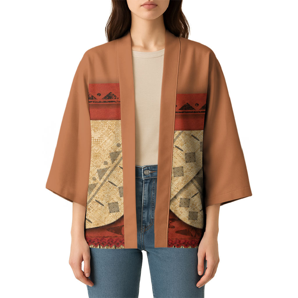 Island Elder Inspired Costume Kimono Polynesian Tribal Pattern