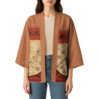 Island Elder Inspired Costume Kimono Polynesian Tribal Pattern