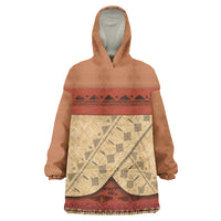 Island Elder Inspired Costume Wearable Blanket Hoodie Polynesian Tribal Pattern