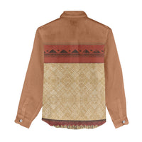 Island Elder Inspired Costume Women Casual Shirt Polynesian Tribal Pattern
