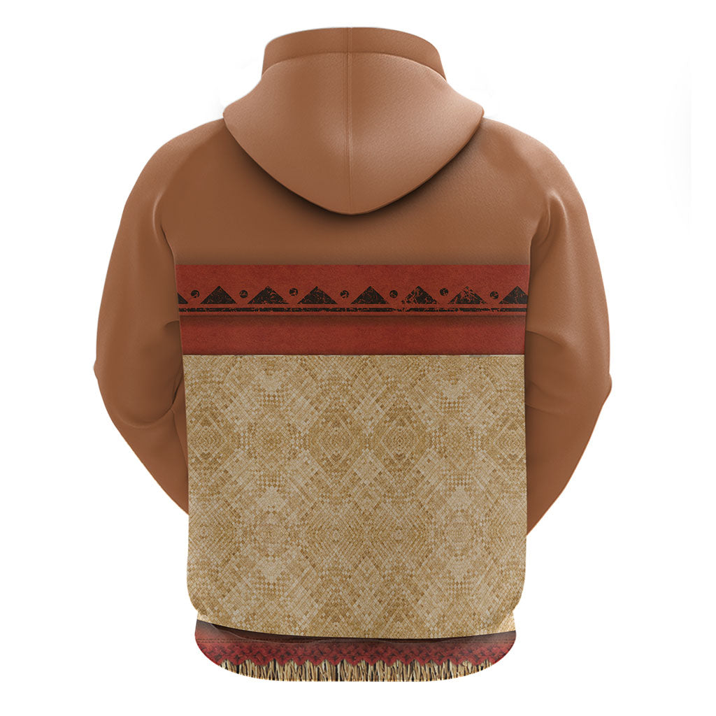 Island Elder Inspired Costume Zip Hoodie Polynesian Tribal Pattern