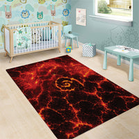 Lava Monster Costume Area Rug Fiery Lava Spiral