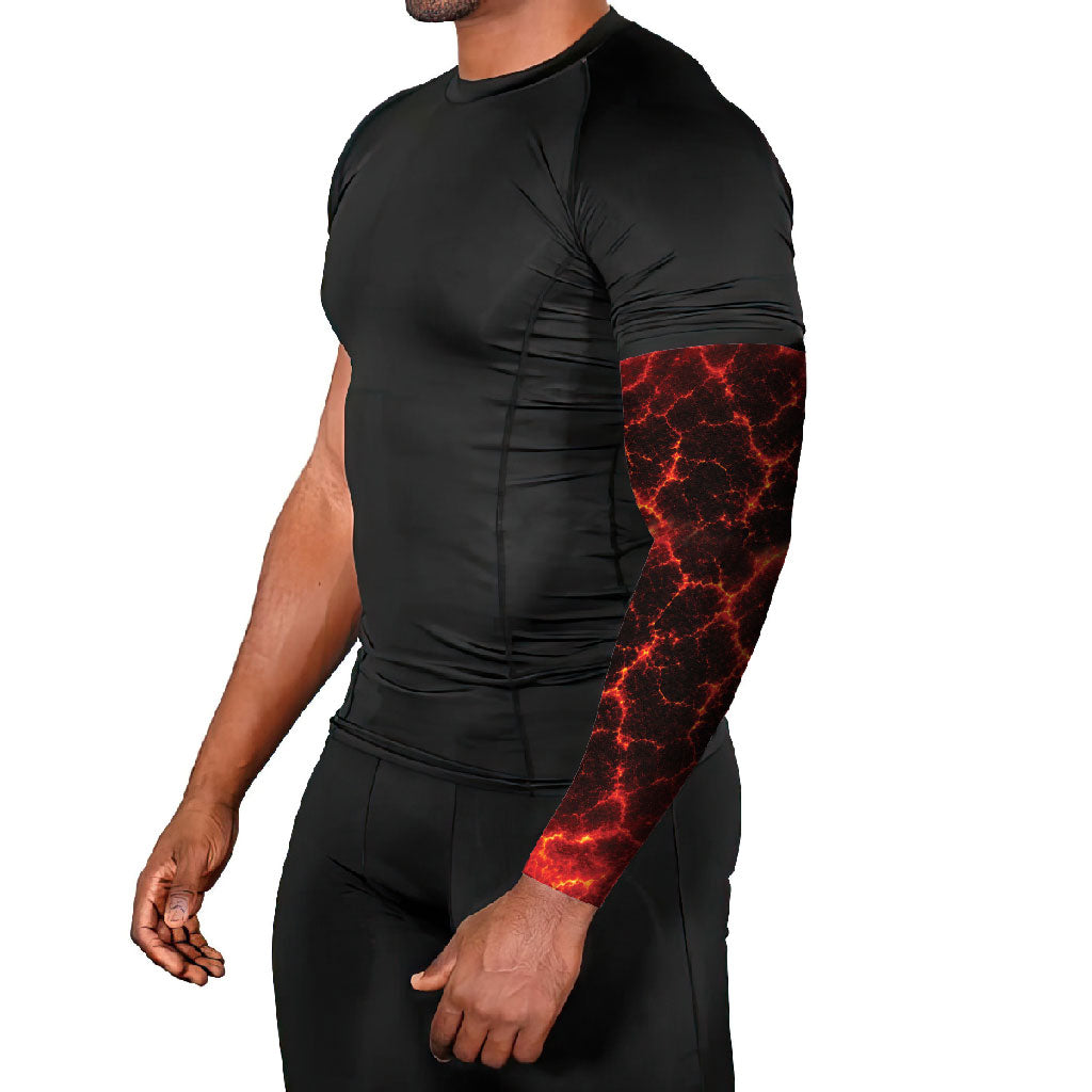 Lava Monster Costume Arm Sleeves Fiery Lava Spiral