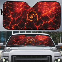 Lava Monster Costume Auto Sun Shade Fiery Lava Spiral