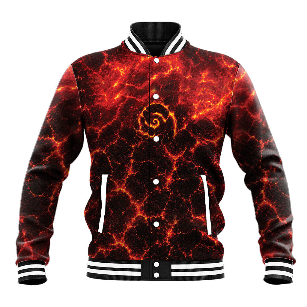 Lava Monster Costume Baseball Jacket Fiery Lava Spiral