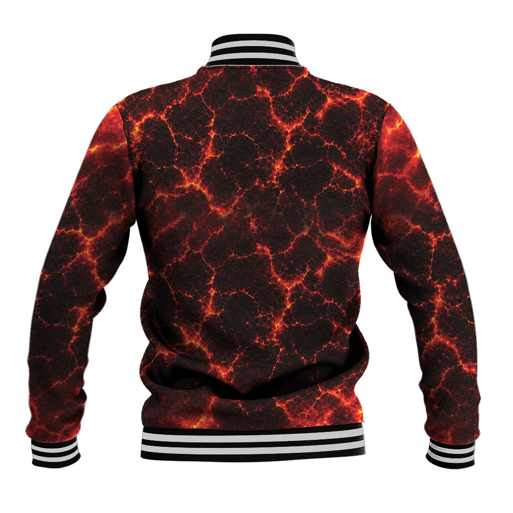 Lava Monster Costume Baseball Jacket Fiery Lava Spiral