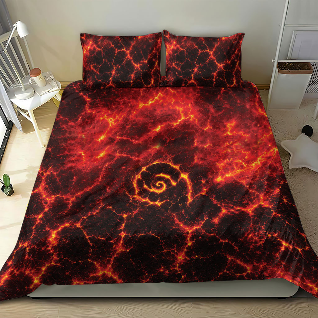 Lava Monster Costume Bedding Set Fiery Lava Spiral