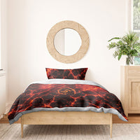 Lava Monster Costume Bedding Set Fiery Lava Spiral