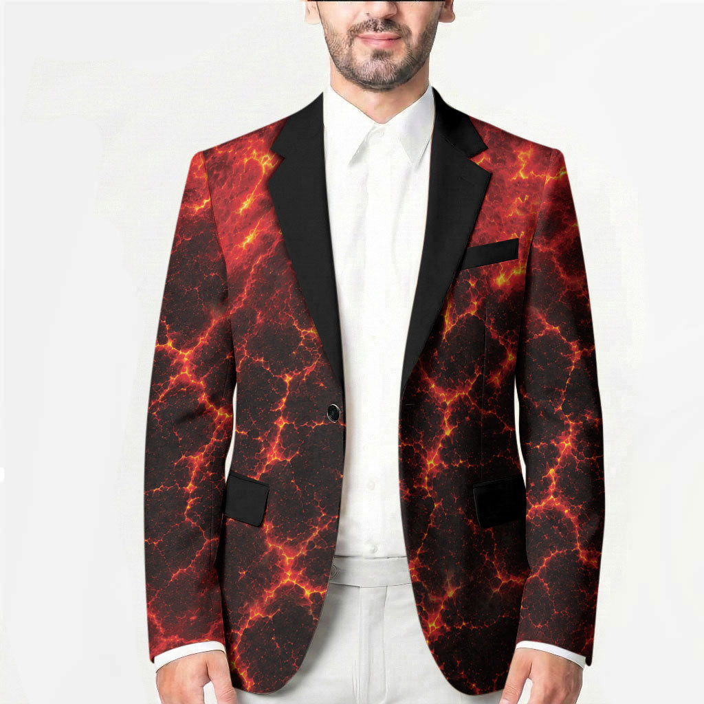 Lava Monster Costume Blazer Fiery Lava Spiral
