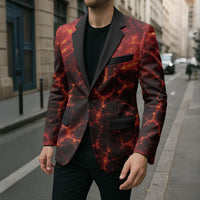 Lava Monster Costume Blazer Fiery Lava Spiral