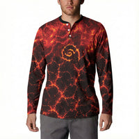 Lava Monster Costume Button Sweatshirt Fiery Lava Spiral