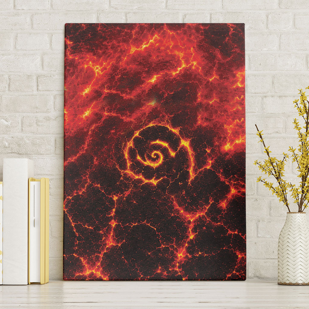 Lava Monster Costume Canvas Wall Art Fiery Lava Spiral
