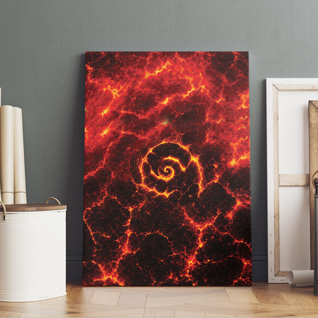 Lava Monster Costume Canvas Wall Art Fiery Lava Spiral