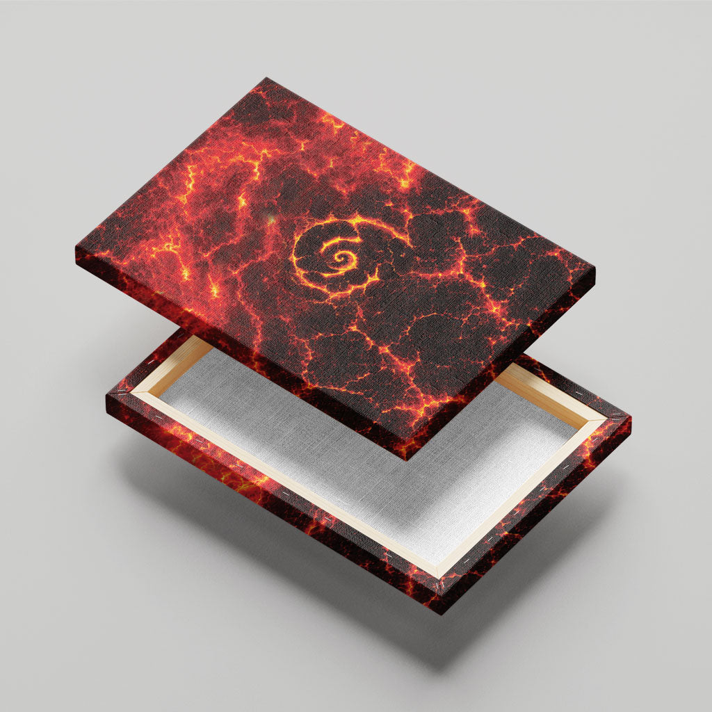 Lava Monster Costume Canvas Wall Art Fiery Lava Spiral